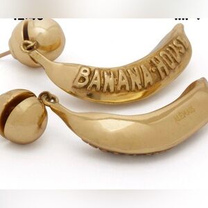 Alamais banana house drop earrings. New in box! Tropical fun!